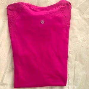 sonic pink lululemon shirt sleeve top